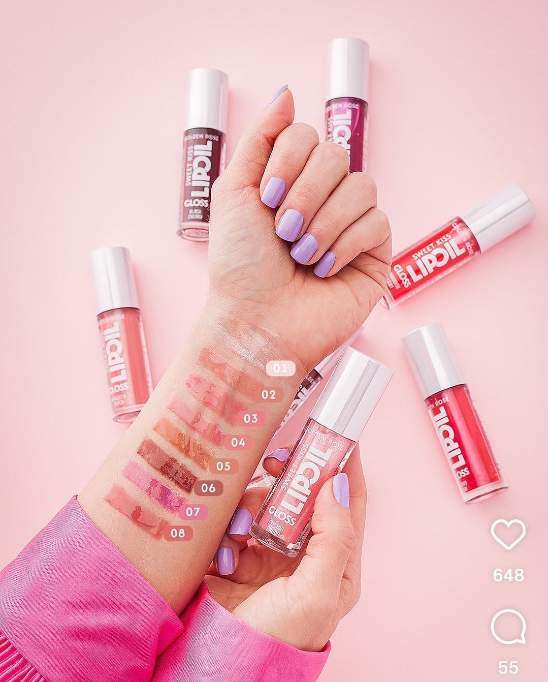 لیپ اویل براق سوییت کیس گلدن رز